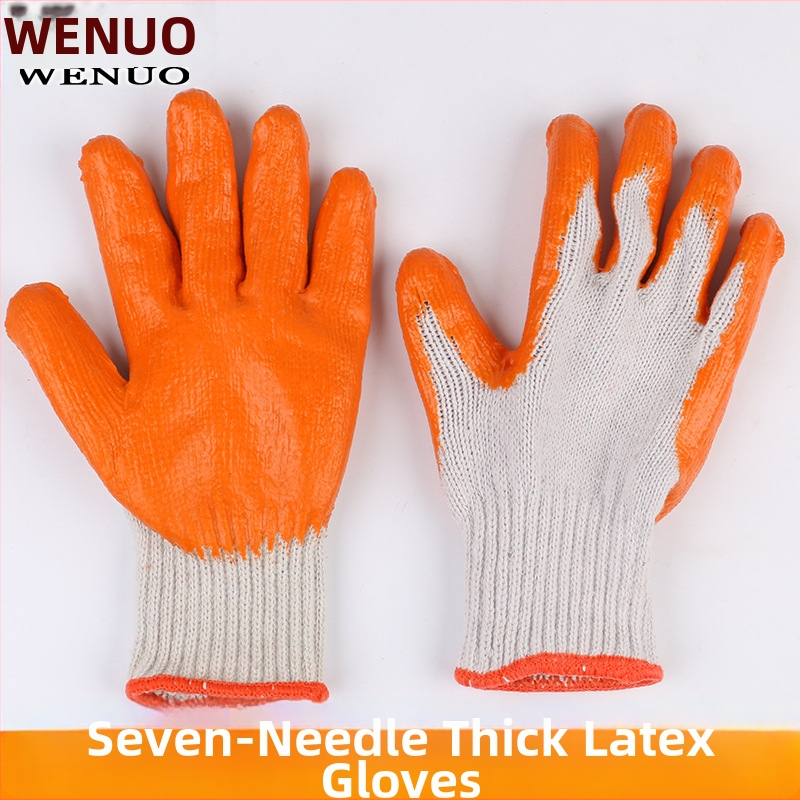 Overlord rukavice z latexu a vlákien s pletenou podšívkou, protiprestrihnutiu, protišmykové a odolné voči opotrebeniu, určené na stavby, dielne, poľnohospodárstvo a domáce práce