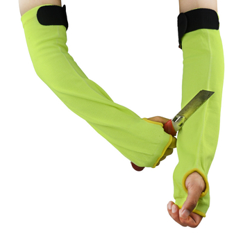 Vágásbiztos karvédők, szint 5, karcolás- és kopásálló, hosszított és légáteresztő, üveggyártáshoz