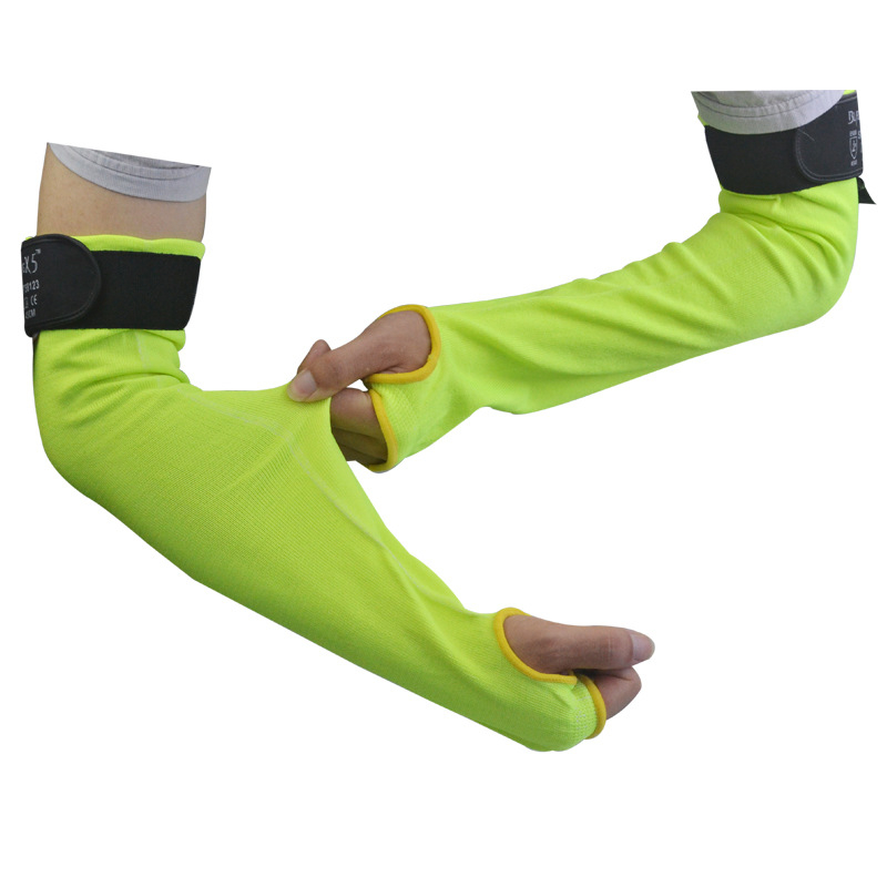 Vágásbiztos karvédők, szint 5, karcolás- és kopásálló, hosszított és légáteresztő, üveggyártáshoz