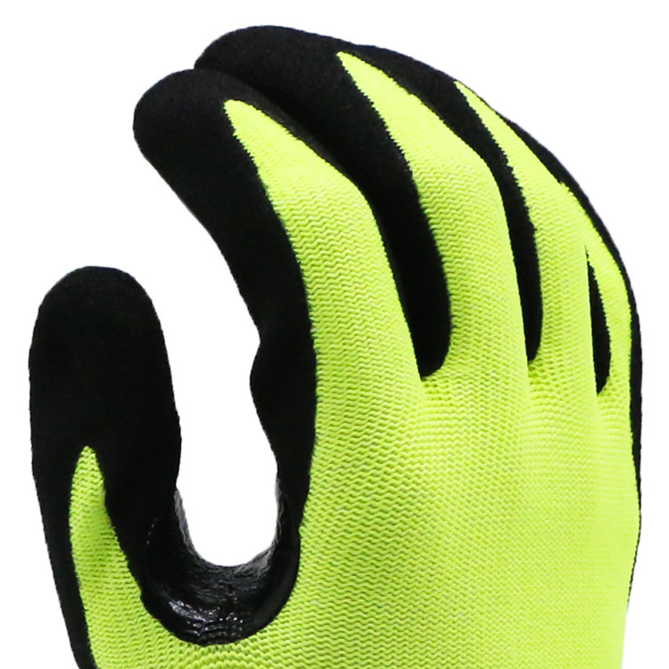 13-szemű kötött anti-vágó nitril matt kesztyű, megerősített fogás, csúszásmentes, vízálló