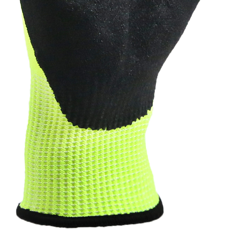 13-szemű kötött anti-vágó nitril matt kesztyű, megerősített fogás, csúszásmentes, vízálló