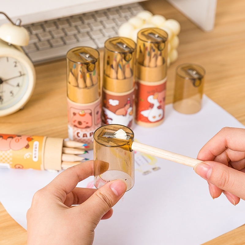 Fából készült ceruzák írásra és színezésre, dobozos csomagolásban, modell A765, HB grafit, GB nemzeti szabvány