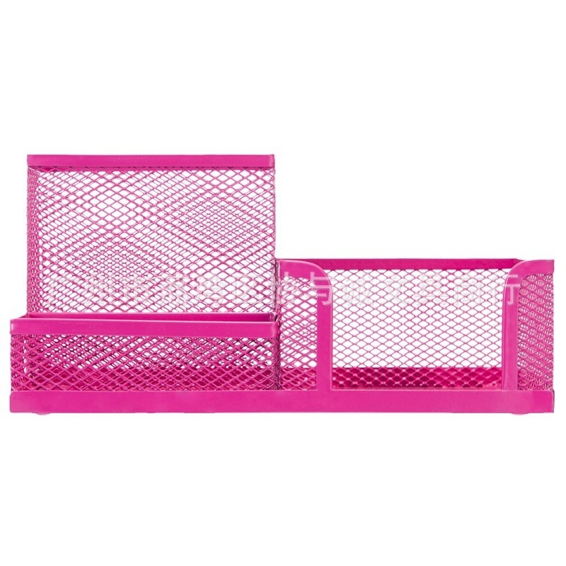 Három rekeszes fém tolltartó asztalra — négyzet alakú, márka Sincerity, modell X8003