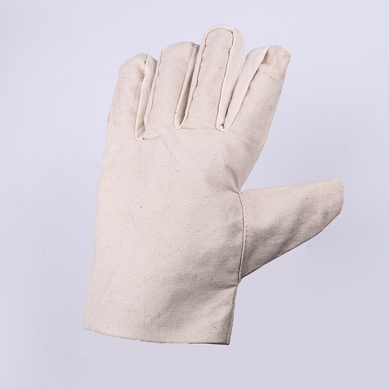 Egyrétegű vastagított vászon munkavédelmi kesztyű, vágásálló; gépekhez, vegyszerekhez, műhelyekhez, olajmezőkhöz és autókarbantartáshoz