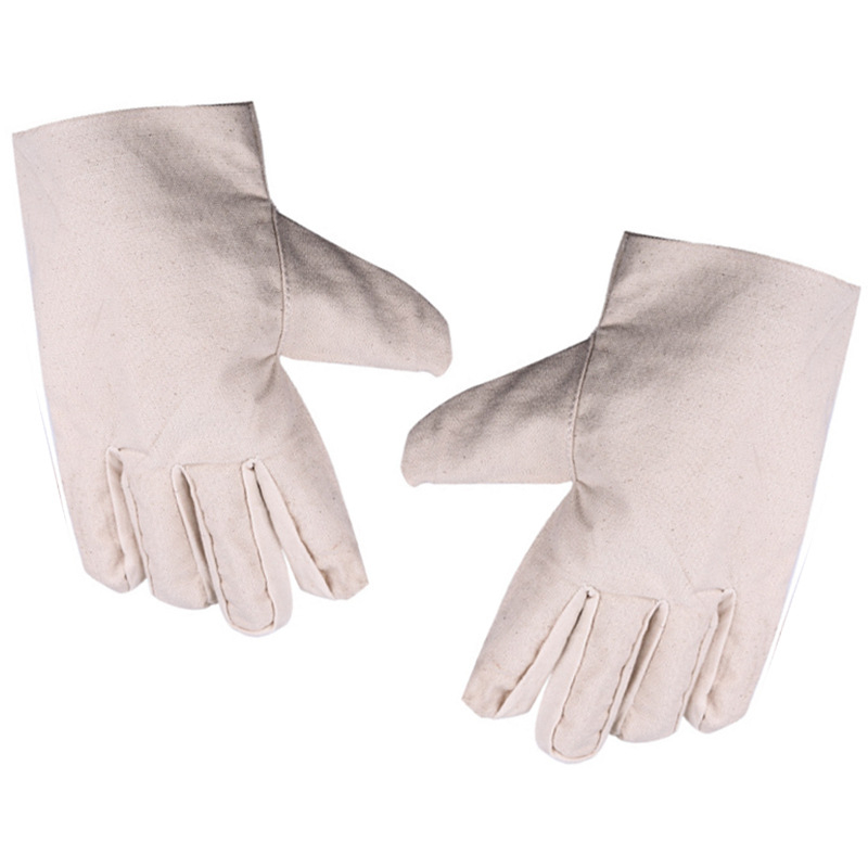 Egyrétegű vastagított vászon munkavédelmi kesztyű, vágásálló; gépekhez, vegyszerekhez, műhelyekhez, olajmezőkhöz és autókarbantartáshoz