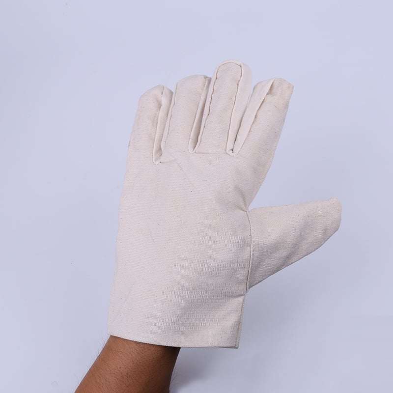 Egyrétegű vastagított vászon munkavédelmi kesztyű, vágásálló; gépekhez, vegyszerekhez, műhelyekhez, olajmezőkhöz és autókarbantartáshoz