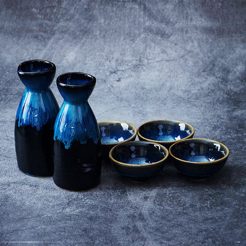 Ocan porcelanski set za vino, retro luksuzni stil, 2 komponente, s logom