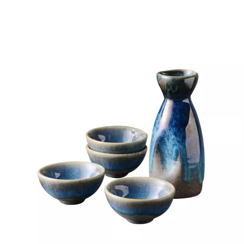 Ocan porcelanski set za vino, retro luksuzni stil, 2 komponente, s logom