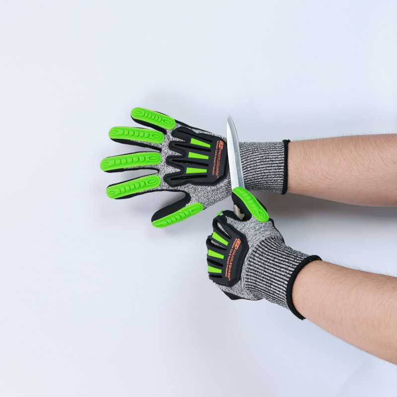 Mănuși de protecție Hengda pentru ciclism și utilizare industrială – anti-tăiere, anti-șoc, antialunecare, 200 g