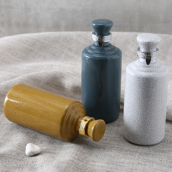 Kerámiaborosüveg craquelé mázzal, modern minimál stílus, modell F756S9SST5TTST, borhoz