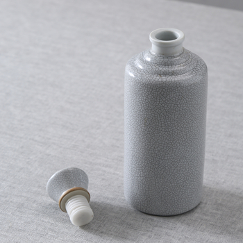 Kerámiaborosüveg craquelé mázzal, modern minimál stílus, modell F756S9SST5TTST, borhoz