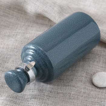 Kerámiaborosüveg craquelé mázzal, modern minimál stílus, modell F756S9SST5TTST, borhoz