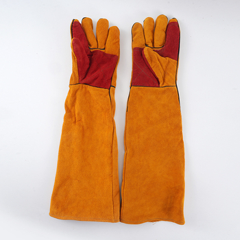 Wanjia γάντια εκπαίδευσης σκύλων από δέρμα αγελάδας – αντικοπή, αντιδιάτρητα, προστασία από δαγκώματα