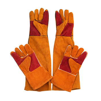 Wanjia γάντια εκπαίδευσης σκύλων από δέρμα αγελάδας – αντικοπή, αντιδιάτρητα, προστασία από δαγκώματα