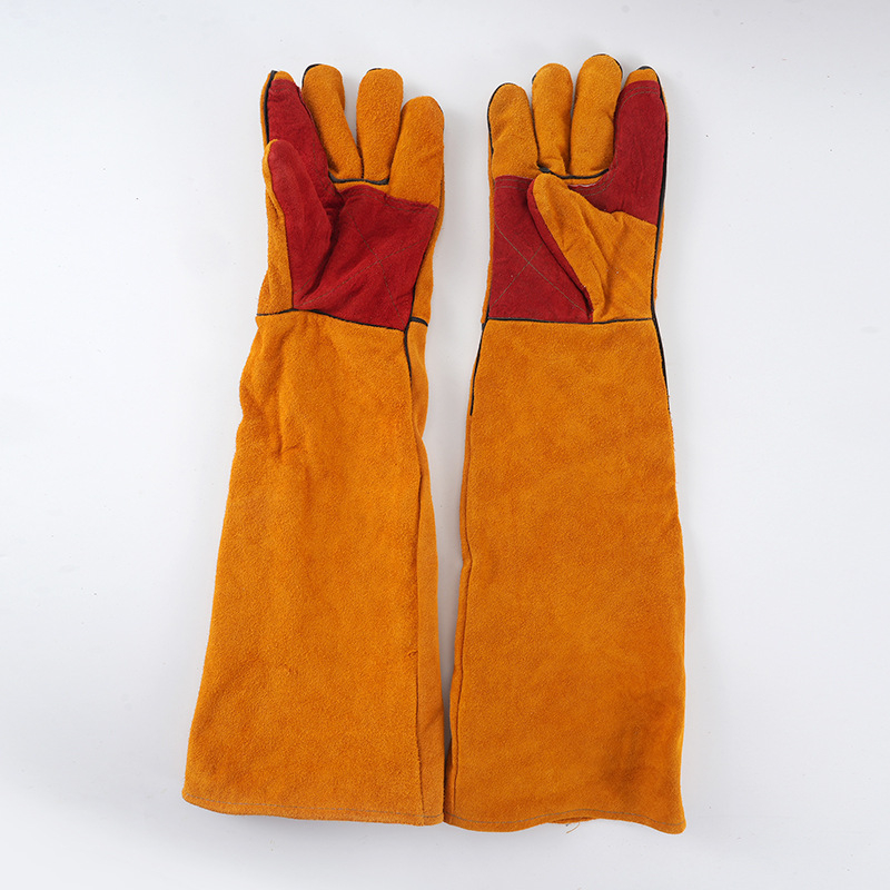 Wanjia γάντια εκπαίδευσης σκύλων από δέρμα αγελάδας – αντικοπή, αντιδιάτρητα, προστασία από δαγκώματα
