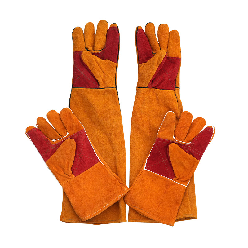 Wanjia γάντια εκπαίδευσης σκύλων από δέρμα αγελάδας – αντικοπή, αντιδιάτρητα, προστασία από δαγκώματα