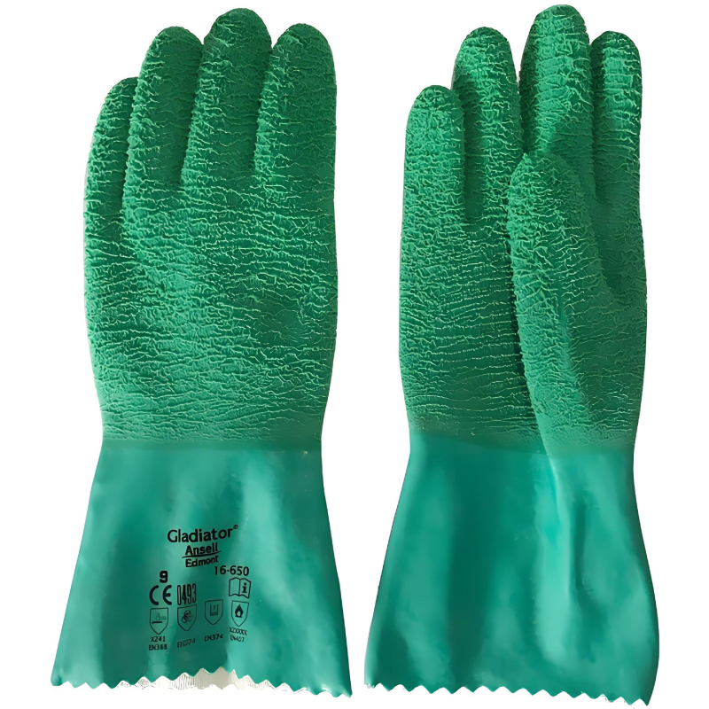 Ansell magas hőmérséklet-álló kesztyűk – kloroprén gumi; üvegfeldolgozás, gépipar, hőszigetelés