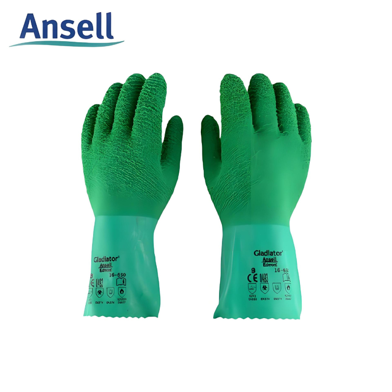 Ansell magas hőmérséklet-álló kesztyűk – kloroprén gumi; üvegfeldolgozás, gépipar, hőszigetelés
