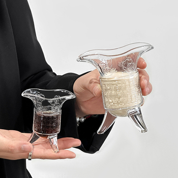 Üvegpohár borhoz, könnyű luxus retro stílus, otthoni készlet, logónyomás elérhető, prémium minőség