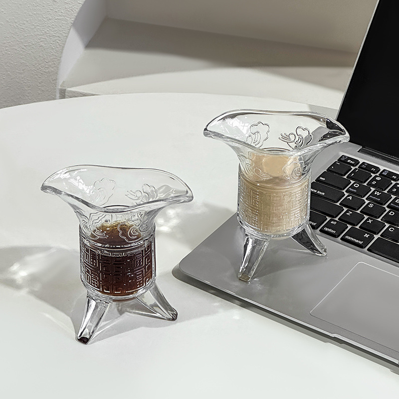 Üvegpohár borhoz, könnyű luxus retro stílus, otthoni készlet, logónyomás elérhető, prémium minőség