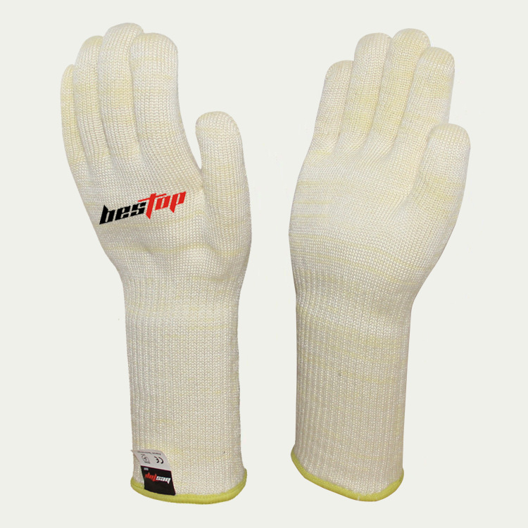 Bestop B3035 aramid kesztyűk – vágásálló és magas hőállóságú, 300°C szigetelés, öntéshez, olvasztáshoz és üvegfeldolgozáshoz