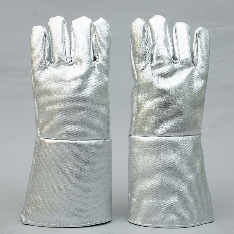Defender LB-LWS-004 Sugárzó hőálló kesztyűk alumíniumfólia szigeteléssel, kopás- és vágásállóak, ipari sütőkhez, fémműveléshez és üvegmelegítéshez, 1000°C-ig