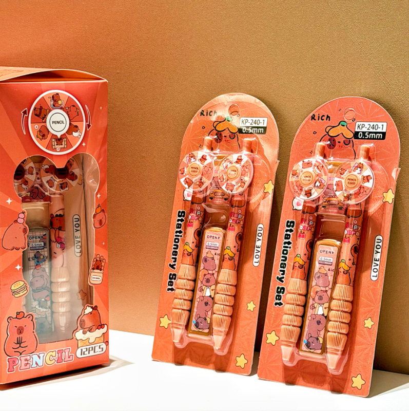 Mehanički set olovke 240-1 capi; plastično kućište; bez potrebe za oštrenjem; pakiranje: kartica + kutija