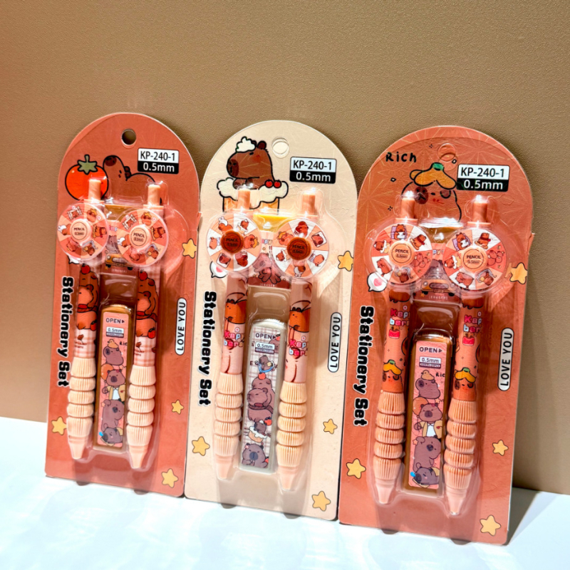 Mehanički set olovke 240-1 capi; plastično kućište; bez potrebe za oštrenjem; pakiranje: kartica + kutija