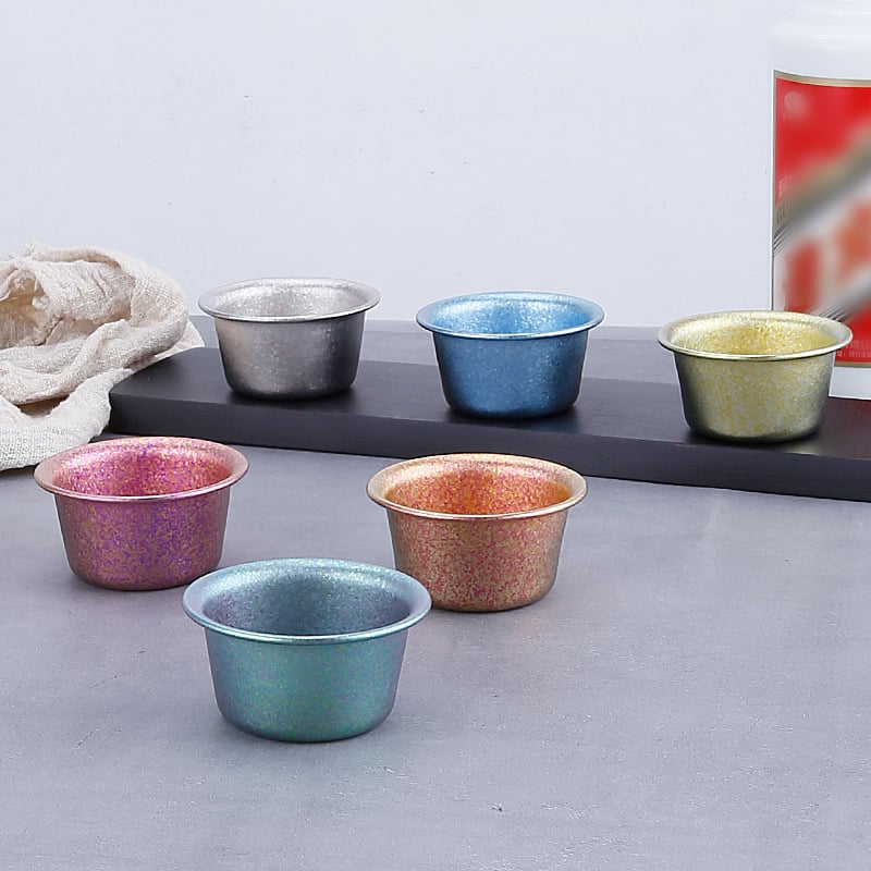 Čisto titanijsko kristalno čašica za sake — 8 g, kapacitet 1–100 ml, prenosni titanijski set za vino