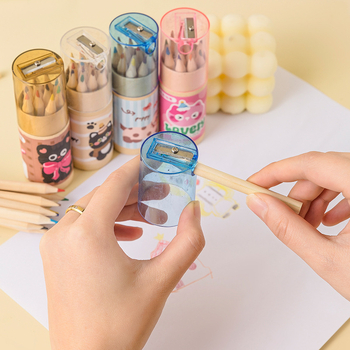 Set od 12 HB grafitnih olovaka za djecu — papirnati omotač, prijenosno, za crtanje, pisanje i bojanje