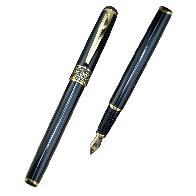 Set darovnog pisma za potpis s metalnim kućištem, spiralni sustav tinte, NIB Yijin, kutija od imitacije kože, model 01, mogućnost prilagođenog logotipa