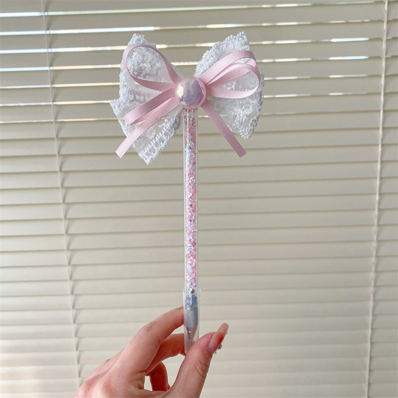 Nož za ručne radove sa zamjenjivim oštricama, dekorativna mašna od vrpice i čipke s kristalima, model k23012