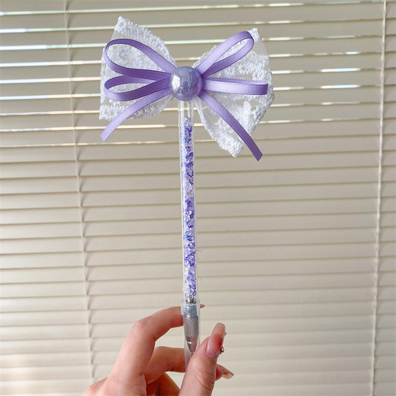 Nož za ručne radove sa zamjenjivim oštricama, dekorativna mašna od vrpice i čipke s kristalima, model k23012