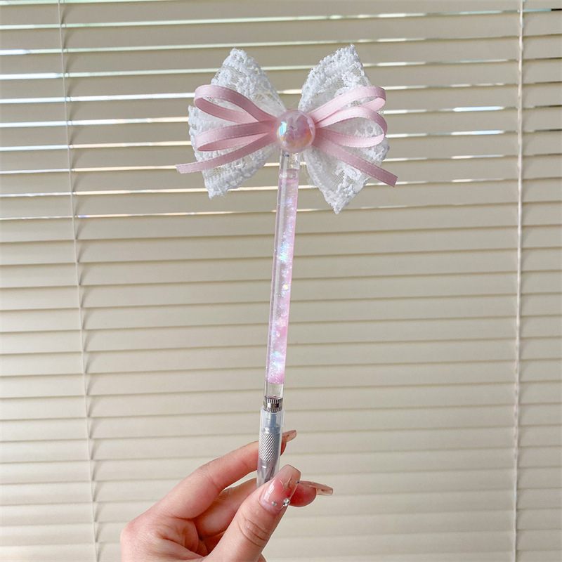 Nož za ručne radove sa zamjenjivim oštricama, dekorativna mašna od vrpice i čipke s kristalima, model k23012