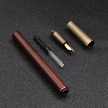 MG-1002 drveno-metalo kaligrafsko pero s iridijevim vrhom, sustav upijanja tinte, Jingjia