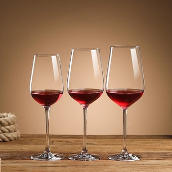 Set čaša za vino od kristalnog stakla, moderni minimalistički stil, 6–10 komada, mogućnost tiskanja logotipa