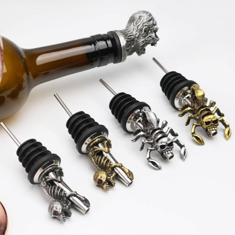 Dozator za vino – Halloween pauk zombija lubanja, cinkova legura, jesen 2020, XS011