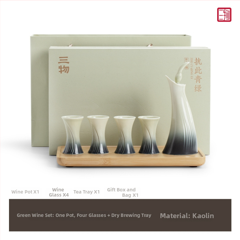 Bar set s Baijiu čašama, kineski stil dozator, držač čaše – premium kvaliteta