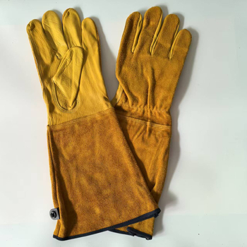 Kožne rukavice za vrt od kravlje kože – otporne na ubod, otporne na posjekotine, otporne na habanje i prozračne za vrtlarenje