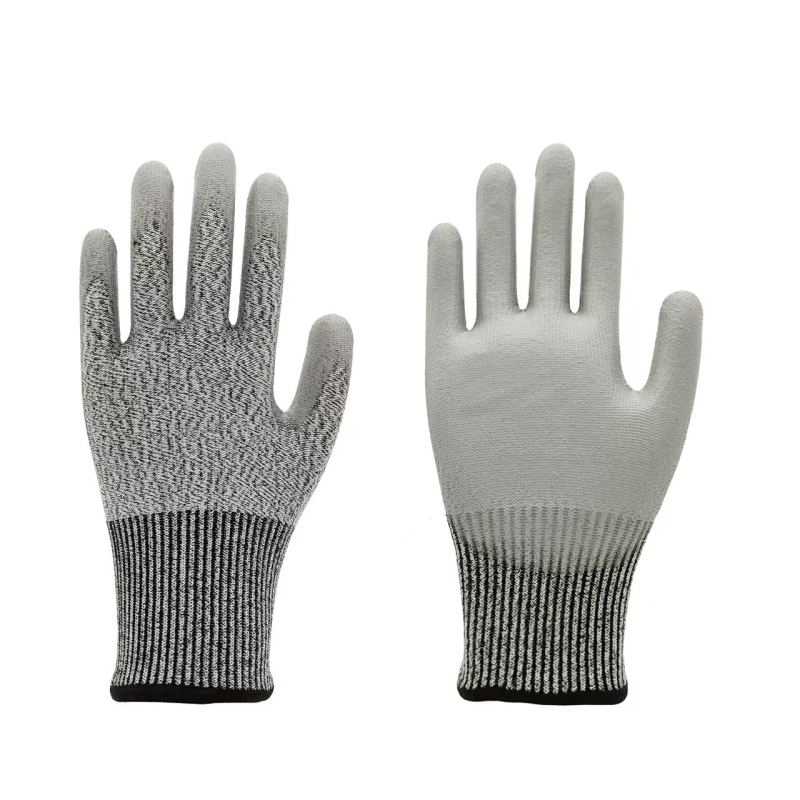 Rukavice otporne na rez EN388 CE certificirane, razina A5 i zaštita D, HPPE stakloplast s PU premazom