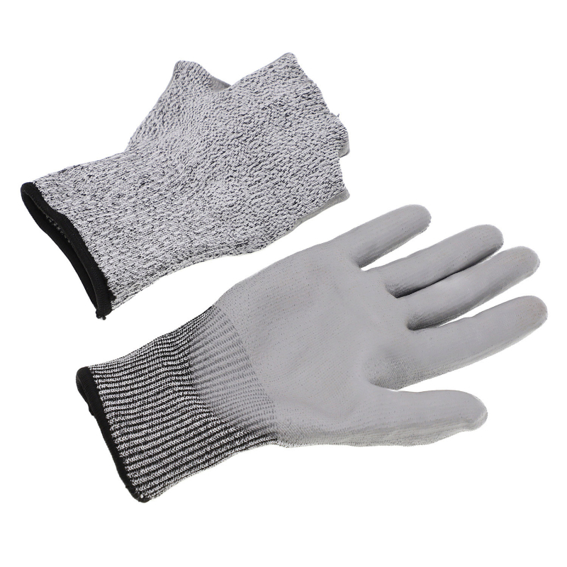 Rukavice otporne na rez EN388 CE certificirane, razina A5 i zaštita D, HPPE stakloplast s PU premazom