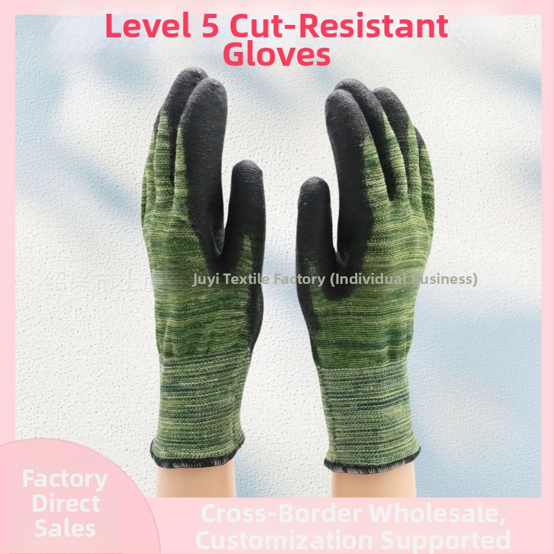 Pracovné rukavice s HPPE potiahnutou dlaňou, silikónová vložka, proti porezu, odolné voči opotrebeniu, tepelná ochrana proti vysokým a nízkym teplotám, proti prepichnutiu