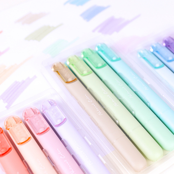 7390 set kemijskih pisalj s nagibnim vrhom, plastično kućište, pakiranje u setu, nema dvostruke završetke