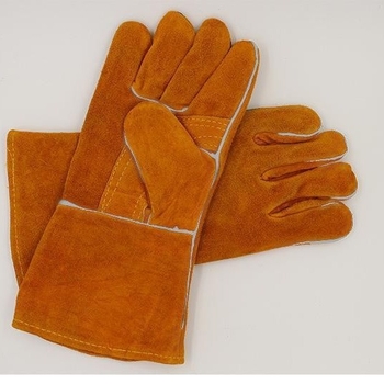 Γάντια συγκόλλησης – Διπλής στρώσης δέρμα αγελάδας με βελούδινη επένδυση, ανθεκτικά στη φθορά, προστασία από υψηλές θερμοκρασίες, μακριά γάντια προστασίας, Craftsman