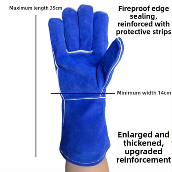 Zváračské rukavice CHIVACUS - hovädzia koža, dvojvrstvové, odolné voči ohňu, vysokoteplotne odolné