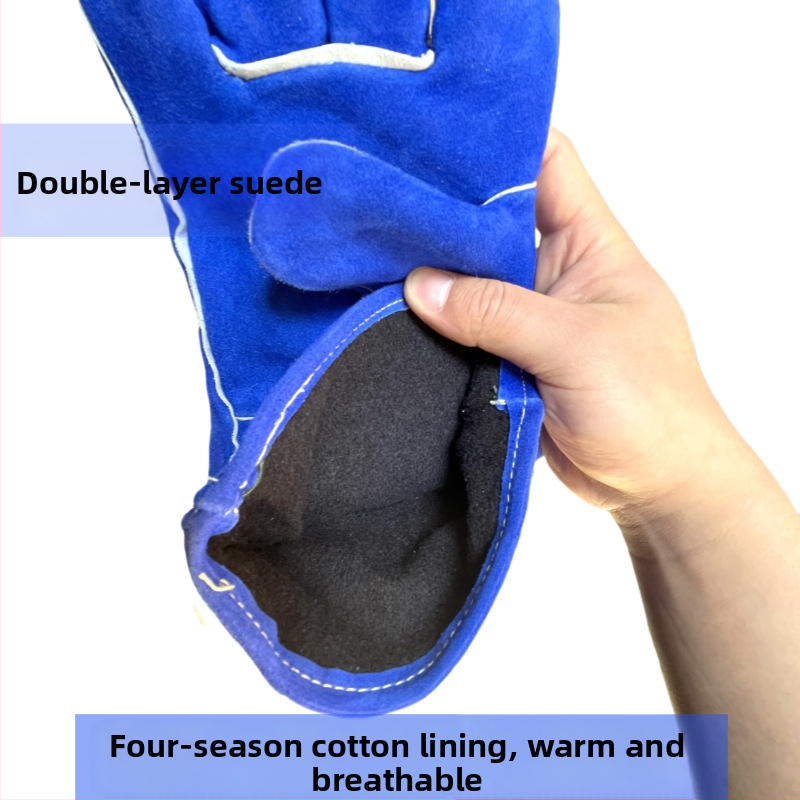 Zváračské rukavice CHIVACUS - hovädzia koža, dvojvrstvové, odolné voči ohňu, vysokoteplotne odolné