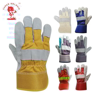 Γάντια συγκόλλησης από βοδινό δέρμα, διπλού στρώματος, για συγκόλληση