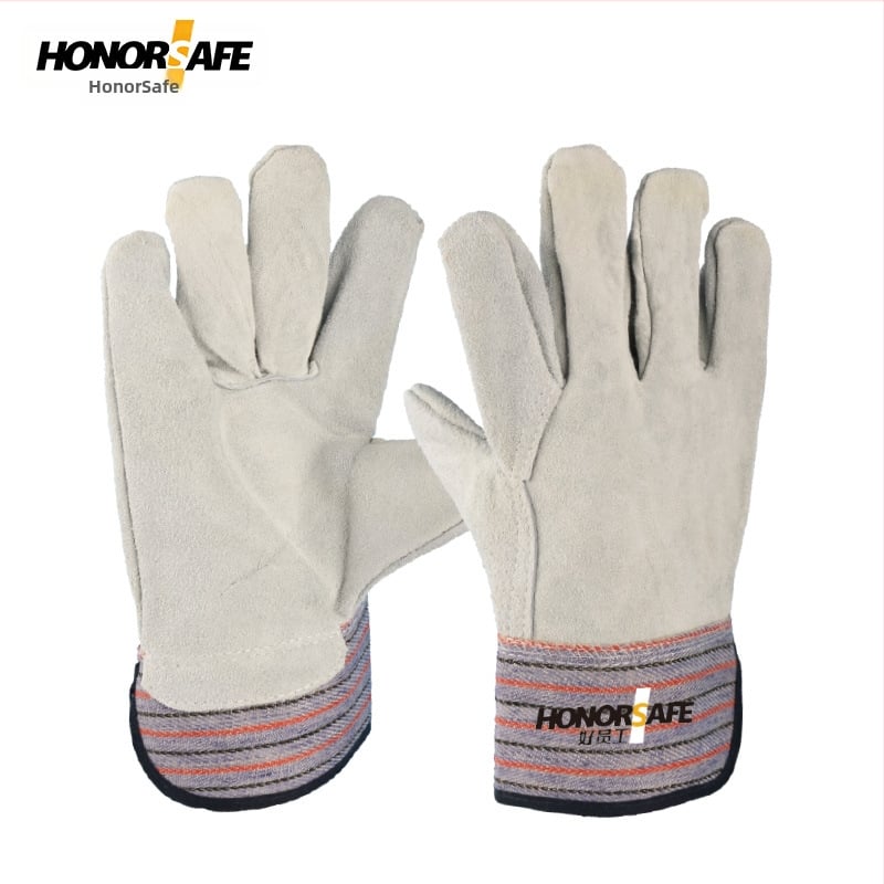 Good Staff DH905 Závarovacie rukavice z hovädzej kože, hrubé a odolné voči opotrebeniu, pre elektrické zváranie, dĺžka 26 cm, opakovane použiteľné