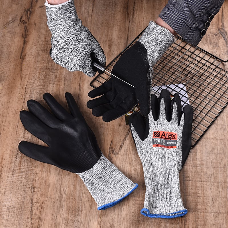 Ding Qing HPPE αντικοπτικά γάντια με πλεκτή επένδυση, για προστασία στην εργασία