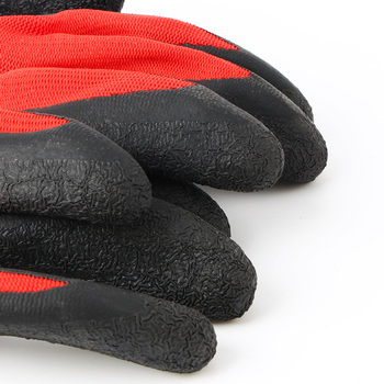 Full Effort Ανθεκτικά Πυκνωμένα Γάντια Εργασίας, εξωτερικά από Πολυεστέρα, εσωτερικό από Καουτσούκ, Αντιολισθητικά και Προστασία από Κοψίματα, κατάλληλα για Κατασκευές, Διακίνηση, Διαλογή, Περιποίηση Τοπίου, Βαφή, Συναρμολόγηση Αυτοκινήτων